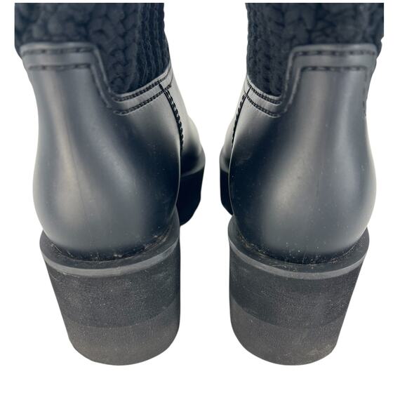 Moncler Ginette Waterproof Fold Over Wedge Rain Boot - Picture 10 of 13